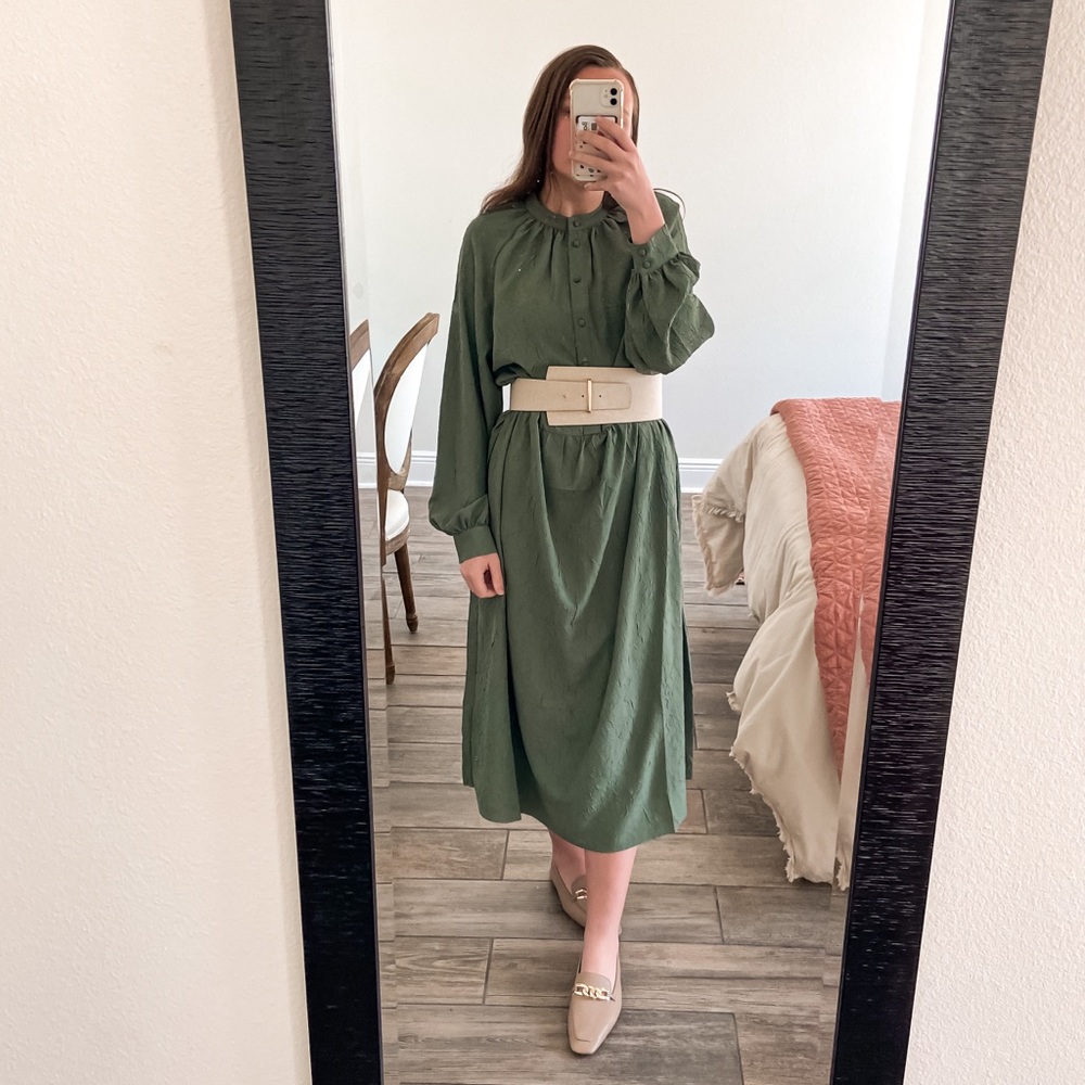 H&M Green Midi Dress